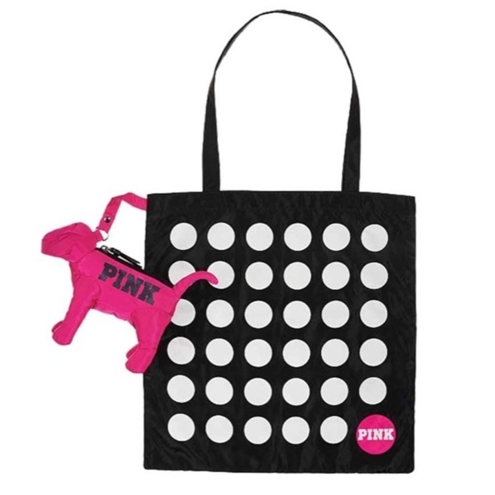 •VS Pink• Mini Dog & Packable Dot Convertible Tote Bag